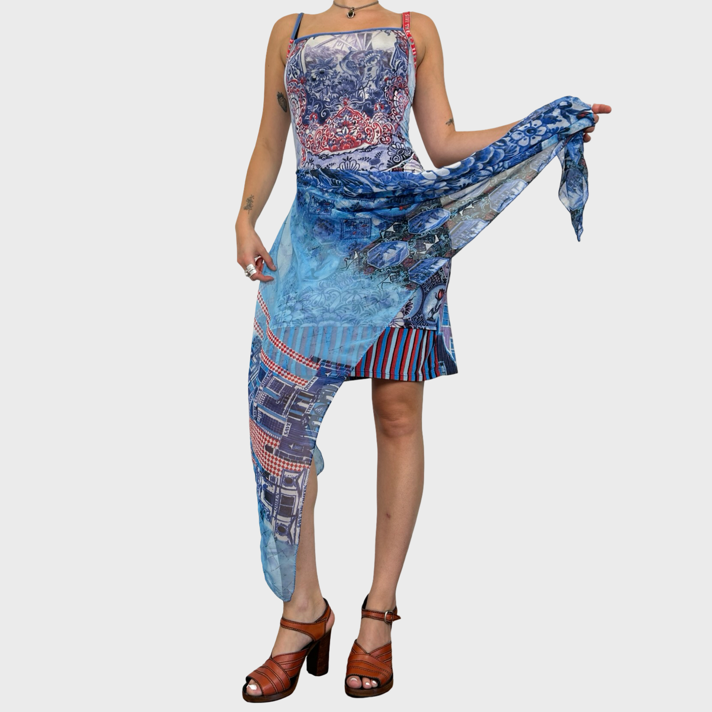 Save The Queen Graphic Midi Dress - XS/S
