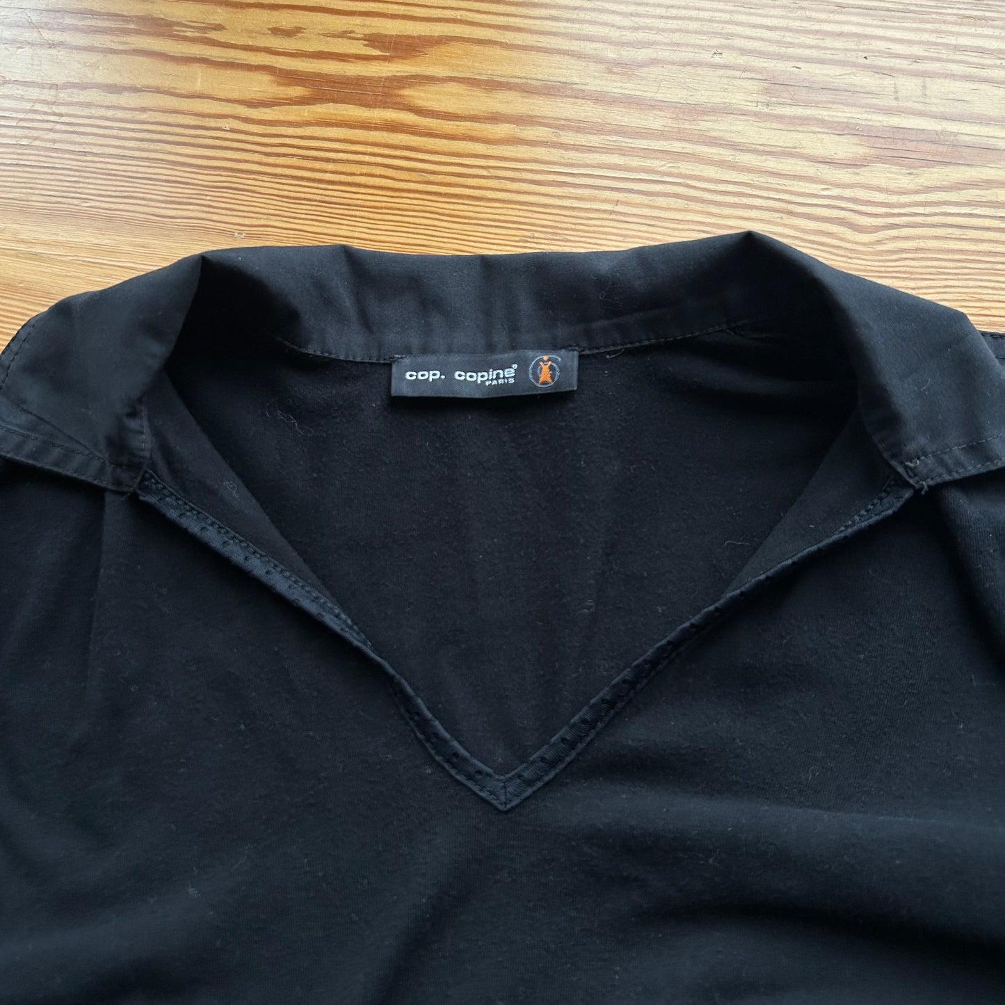 Cop Copine Black Collar T-Shirt - S