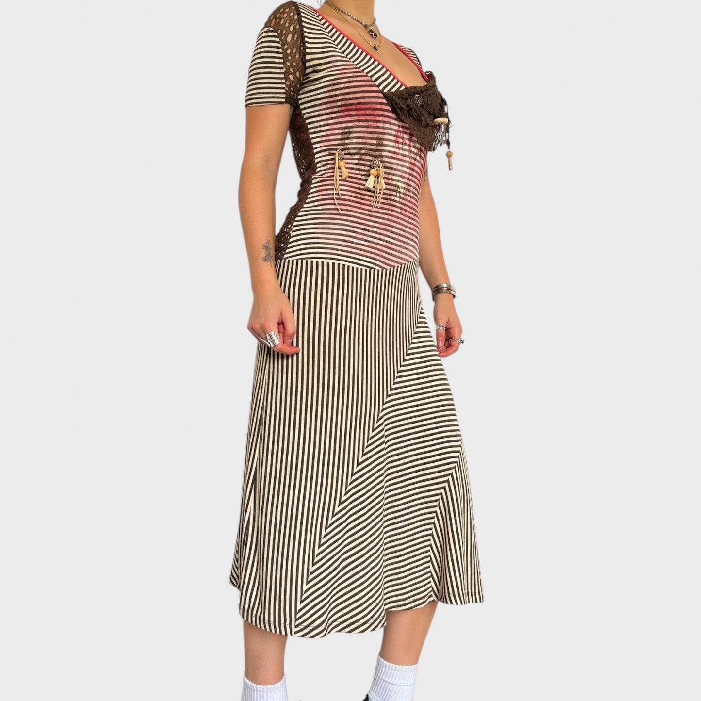 Save the Queen Striped Maxi Dress - Size S-M