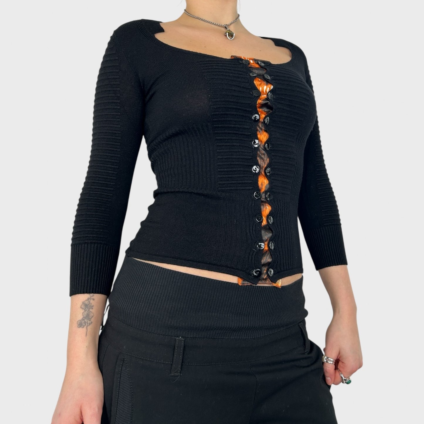 Roberto Cavalli Button Knit Top - XS/S