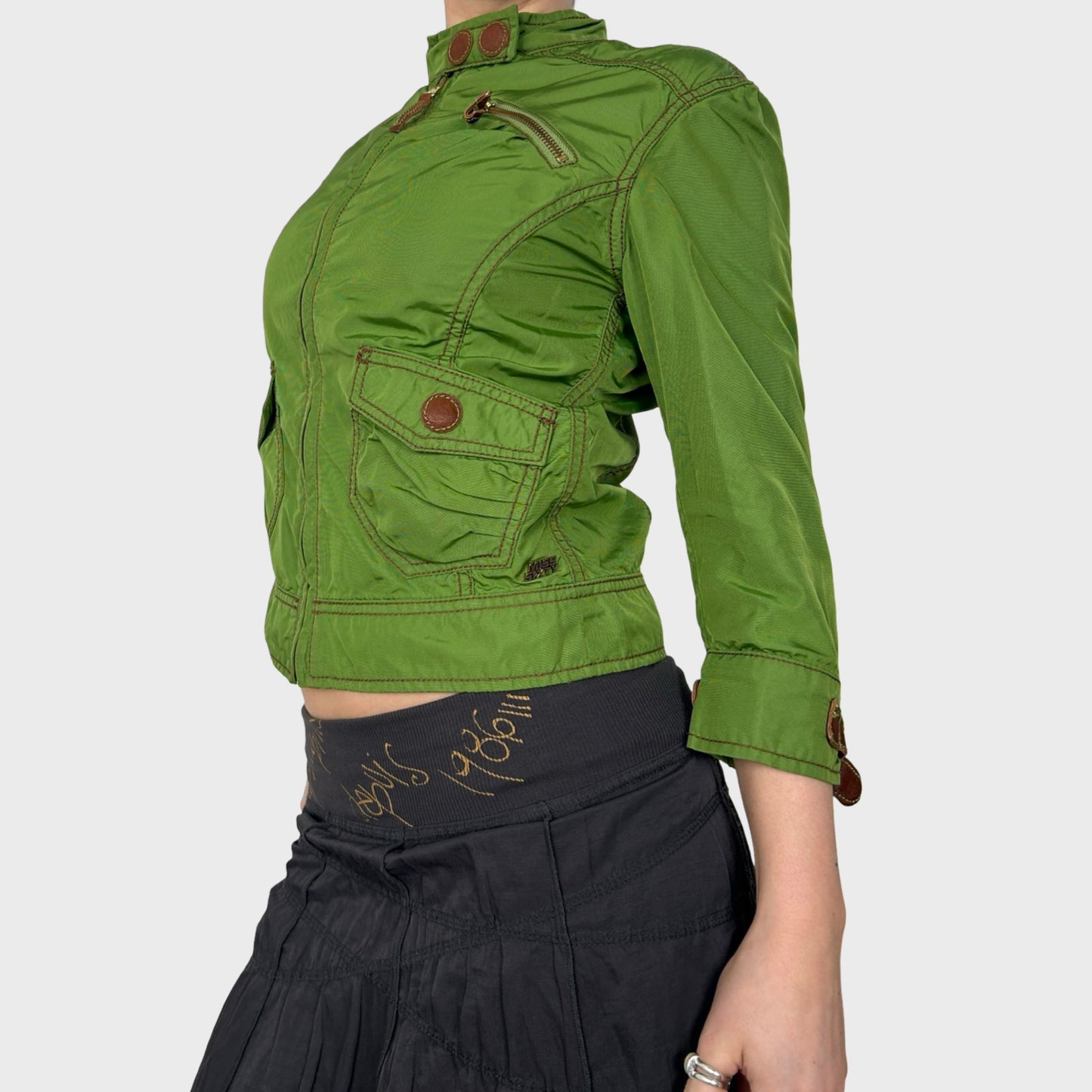 Miss Sixty Green Zip-Up Jacket - S