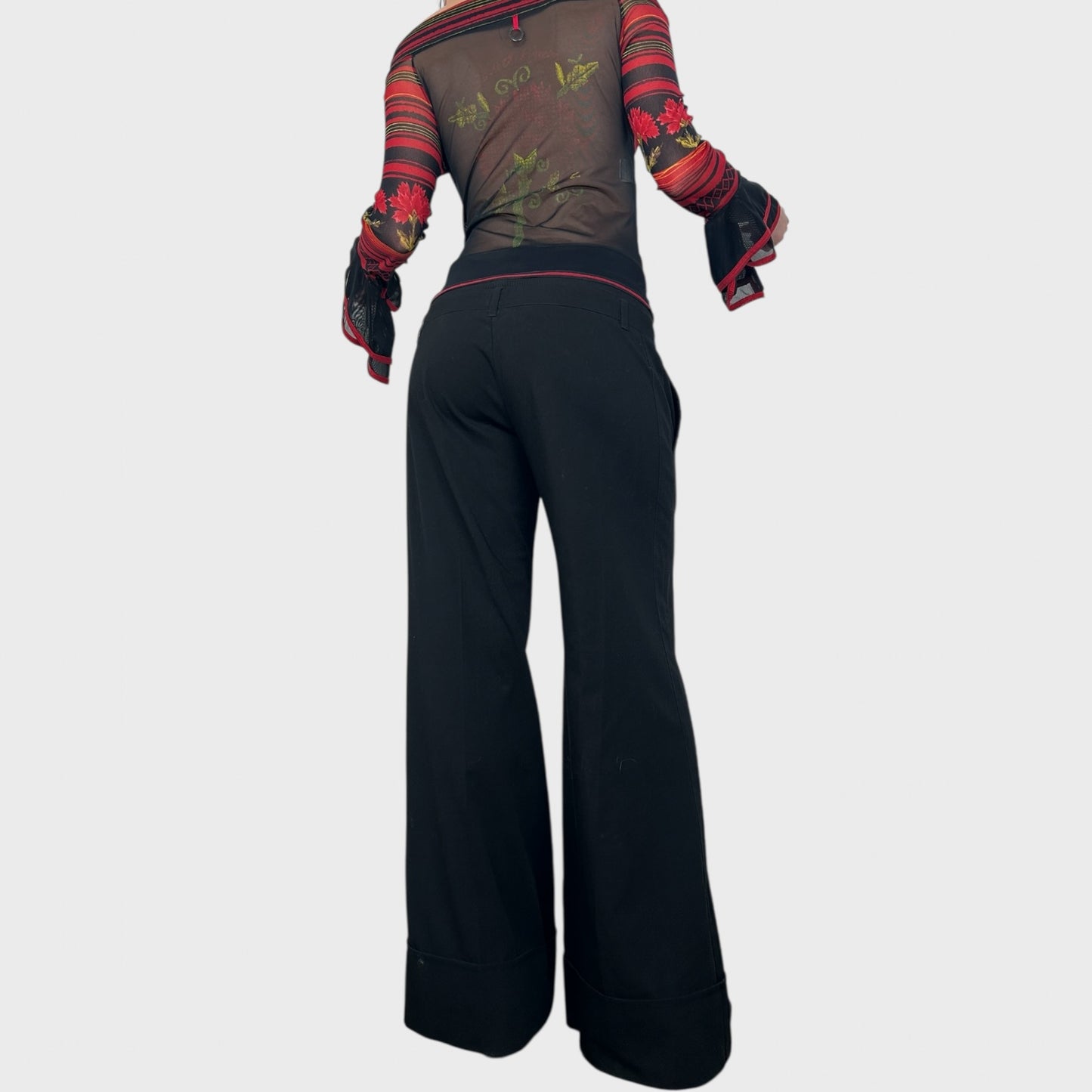 Cop Copine Black Wide Leg Trousers - M/L