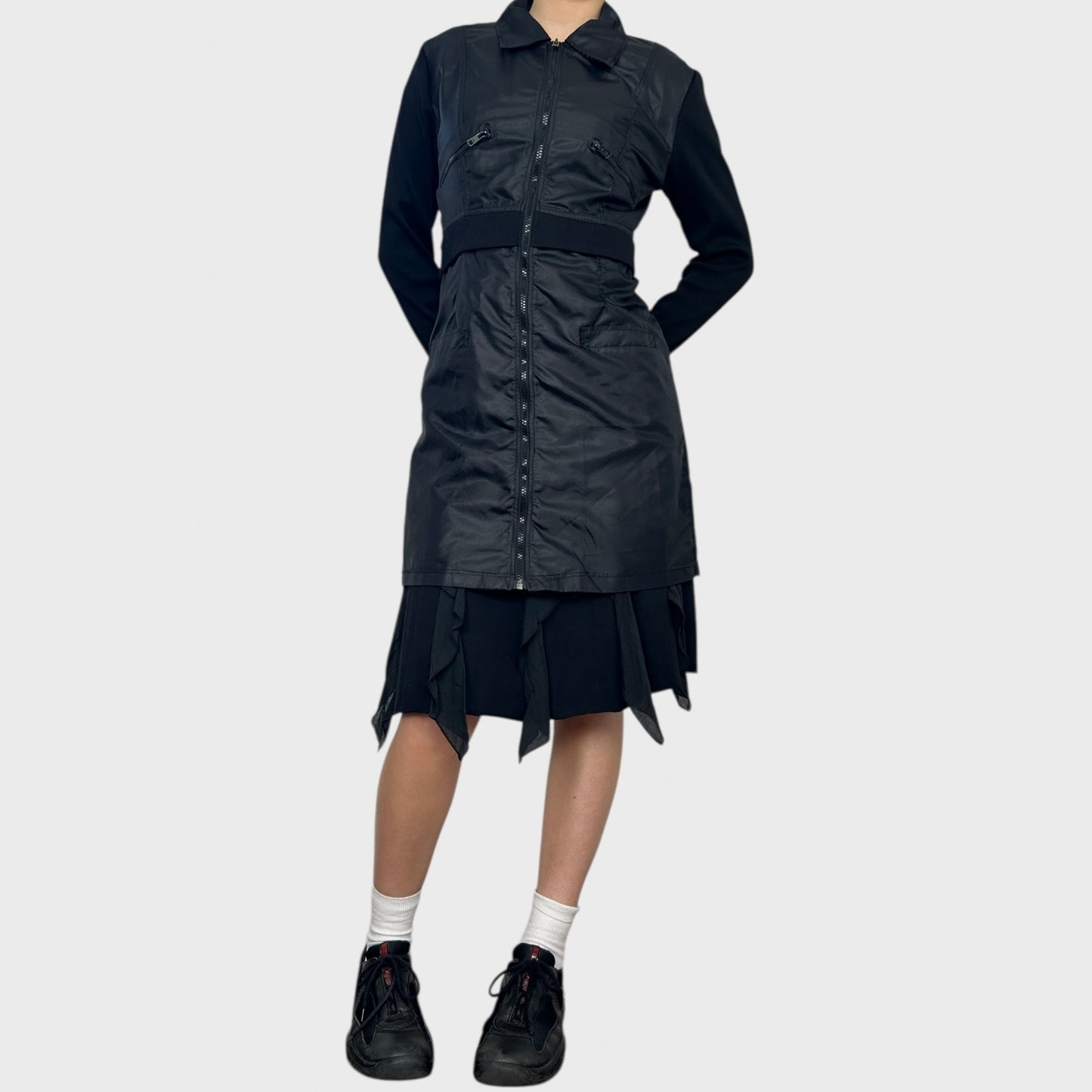 Cop Copine Black Zip Up Jacket - S/M