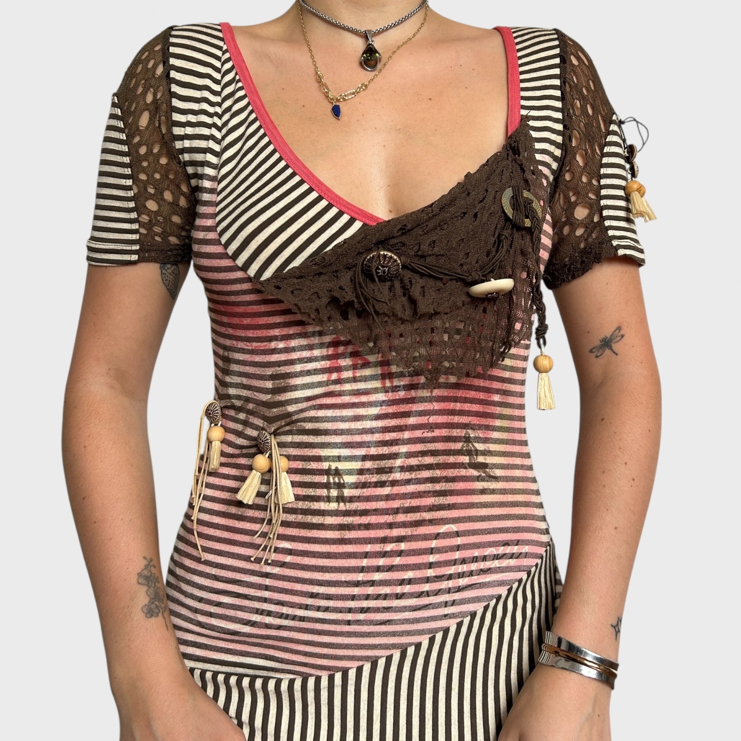Save the Queen Striped Maxi Dress - Size S-M