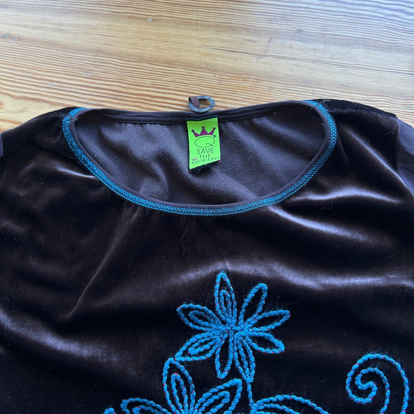 Save The Queen Graphic Floral Striped Long Sleeve - M