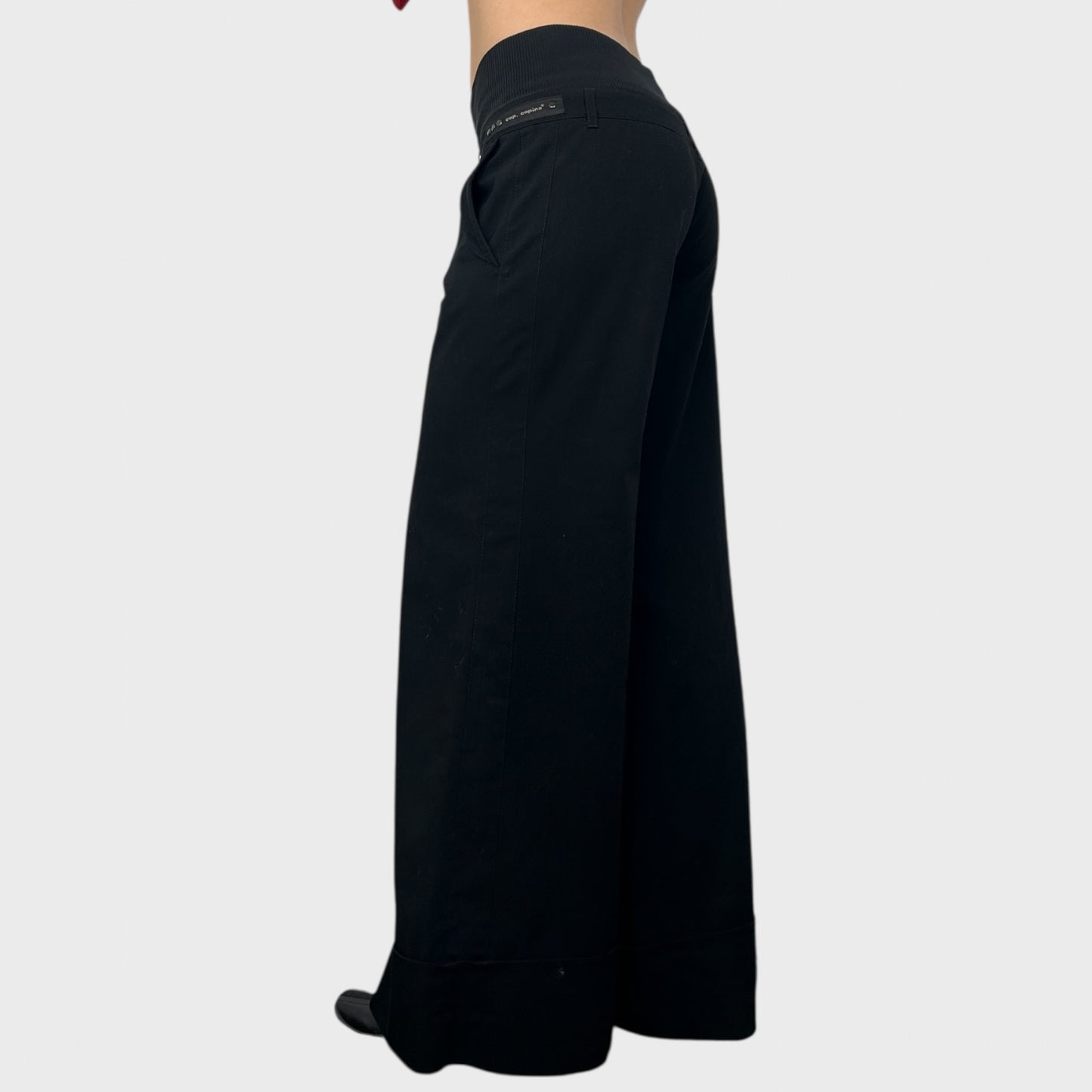 Cop Copine Black Wide Leg Trousers - M/L
