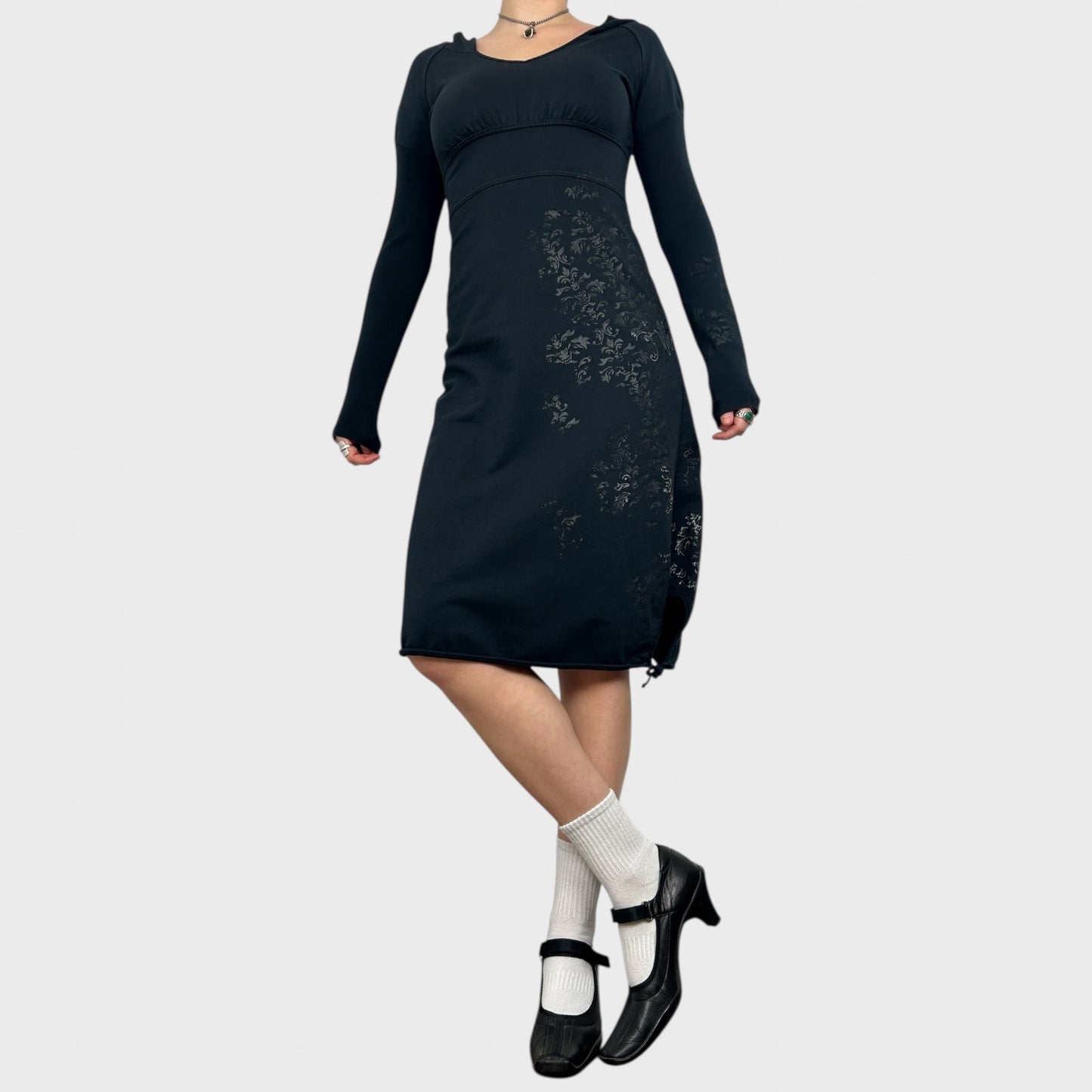 Cop Copine Hooded Midi Dress - S