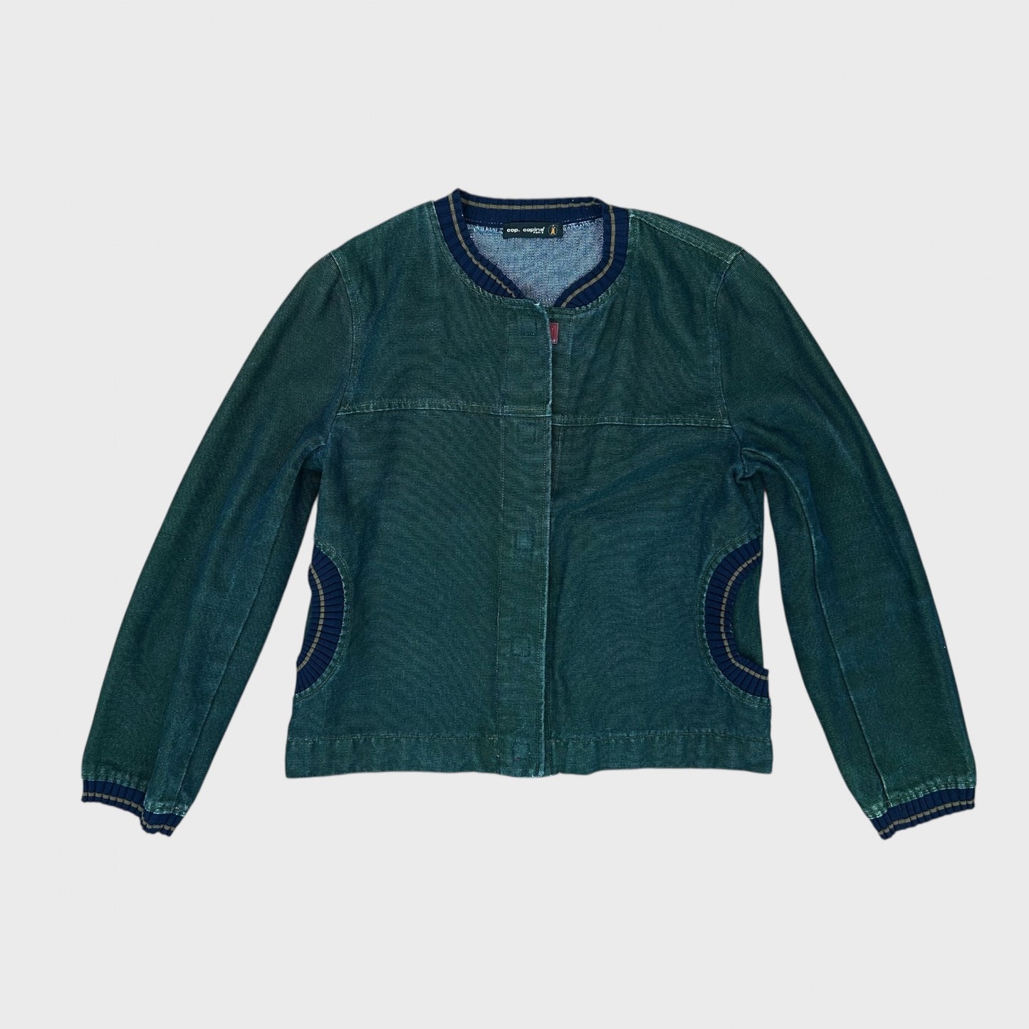 Cop Copine Faded Denim Bomber Jacket - M