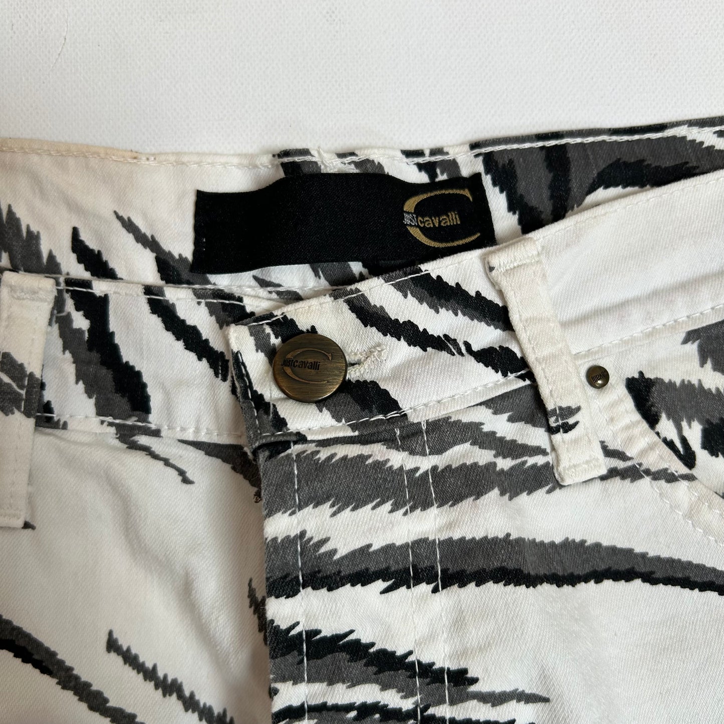 Roberto Cavalli Zebra Print Flared Trousers