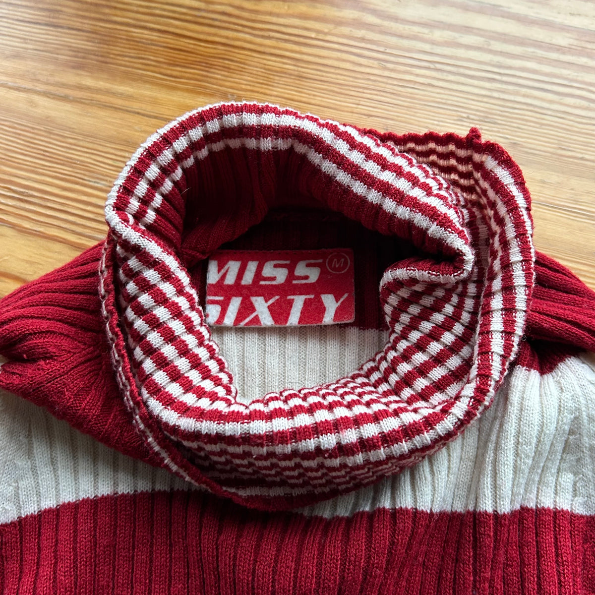 Miss Sixty Striped Roll Neck Jumper - S