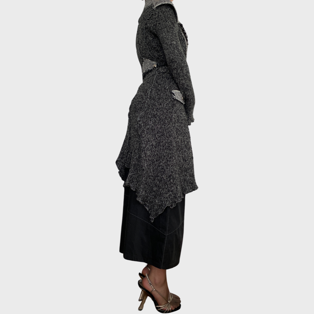 Vintage grey whimsigoth dress/cardigan