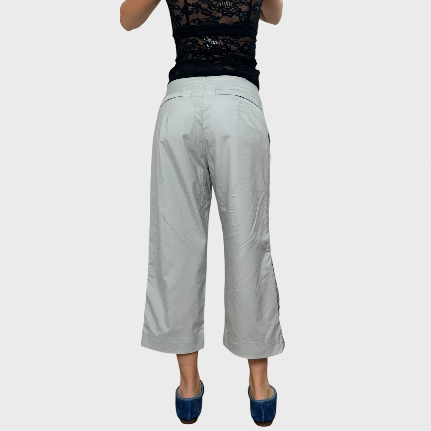 Blue Grey Adidas Sporty Capris - M