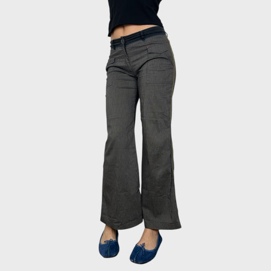 Cop Copine Pinstripe Stretch Trousers - S