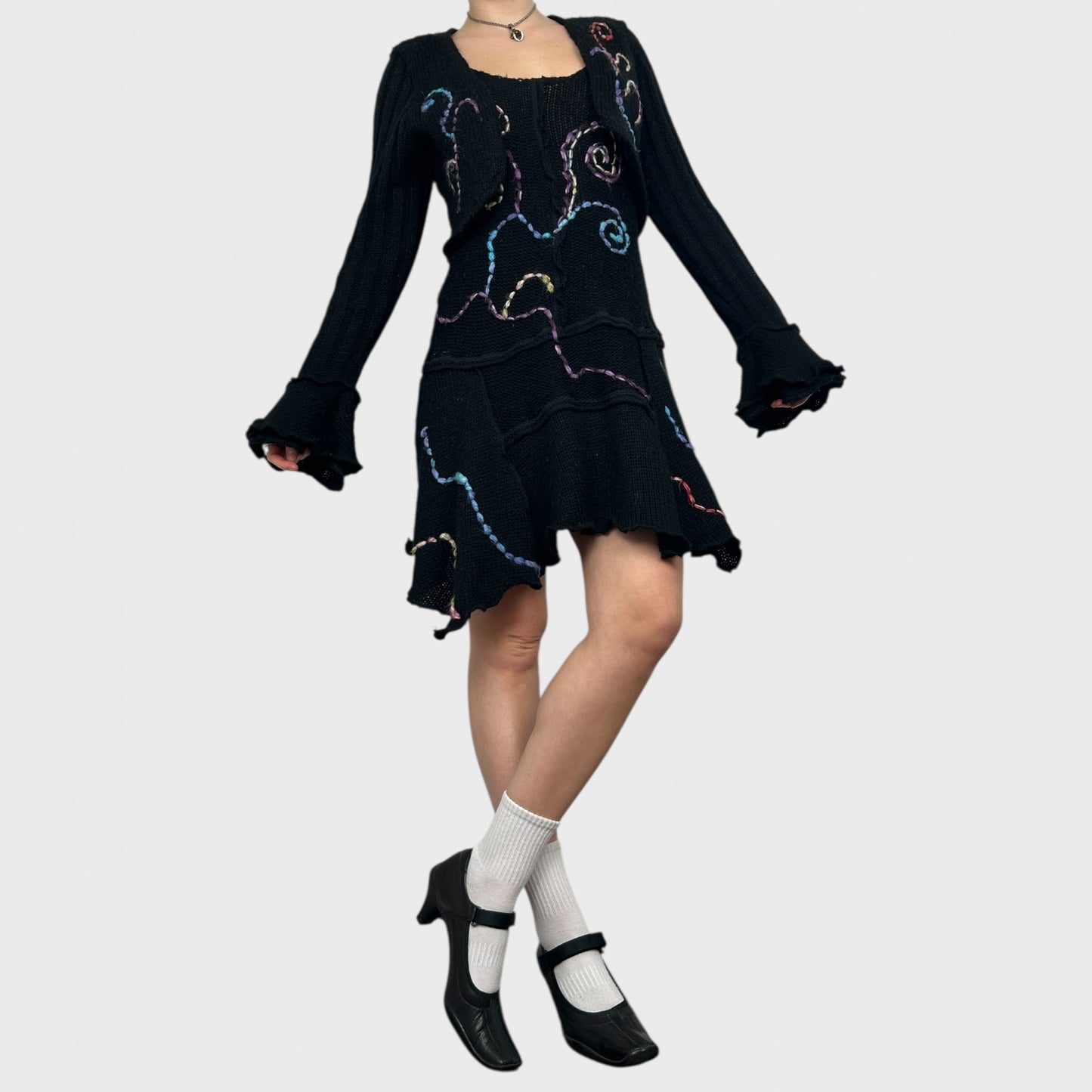 Vintage Knit Swirl Cardigan - M/L