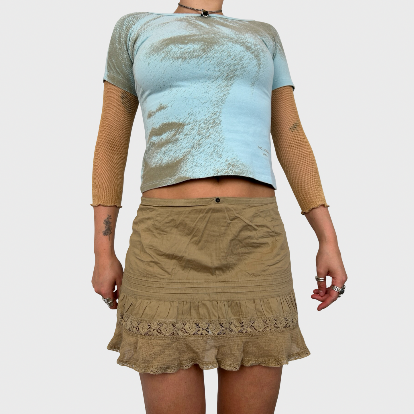 Cop Copine Beige 3-in-1 Dress / Skirt / Top - L