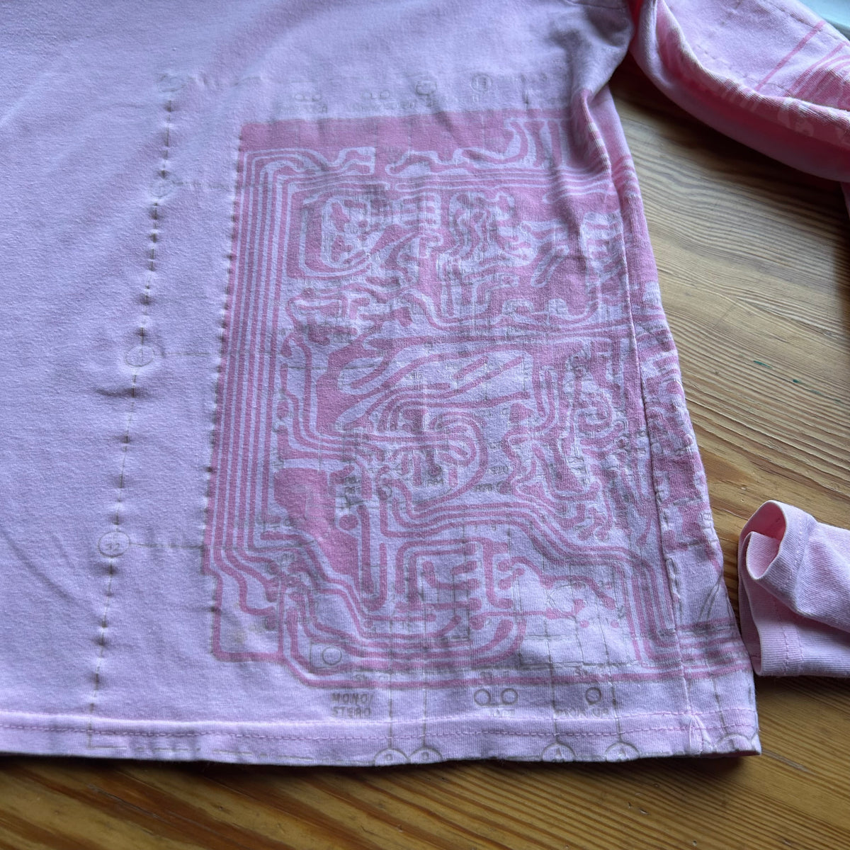 Cop Copine Pink Graphic Long Sleeve Top - S