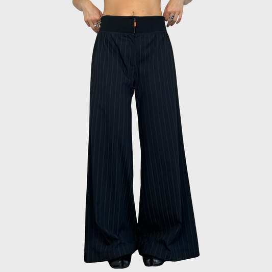 Cop Copine Wide Leg Pinstripe Trousers - M-XL