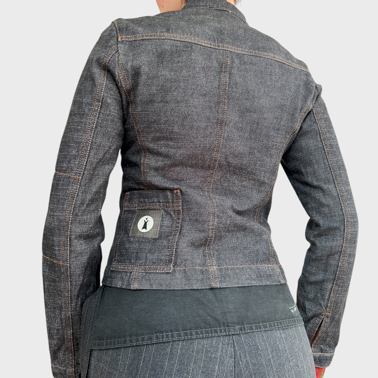 Cop Copine Fitted Denim Button-Up Jacket