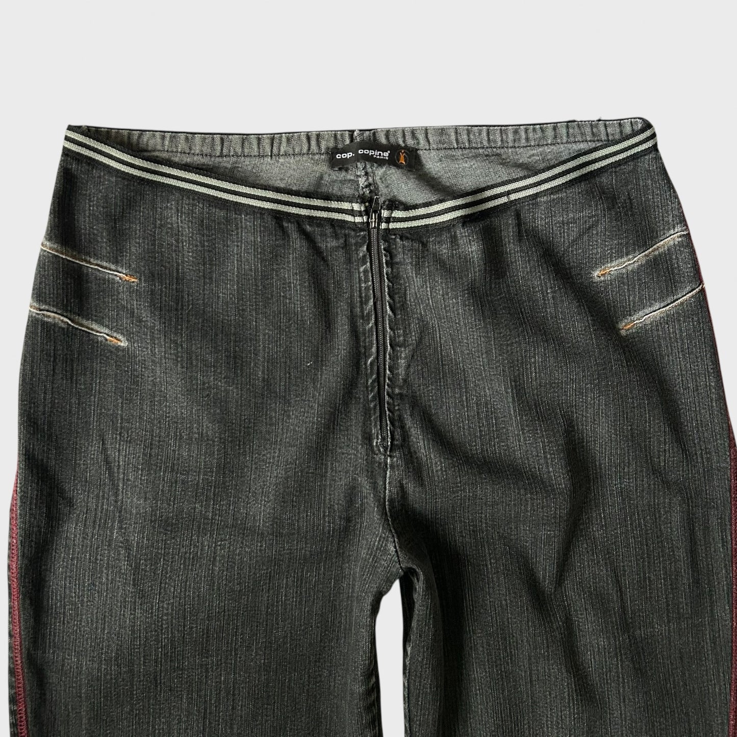 Cop Copine Grey Wide Leg Jeans - L