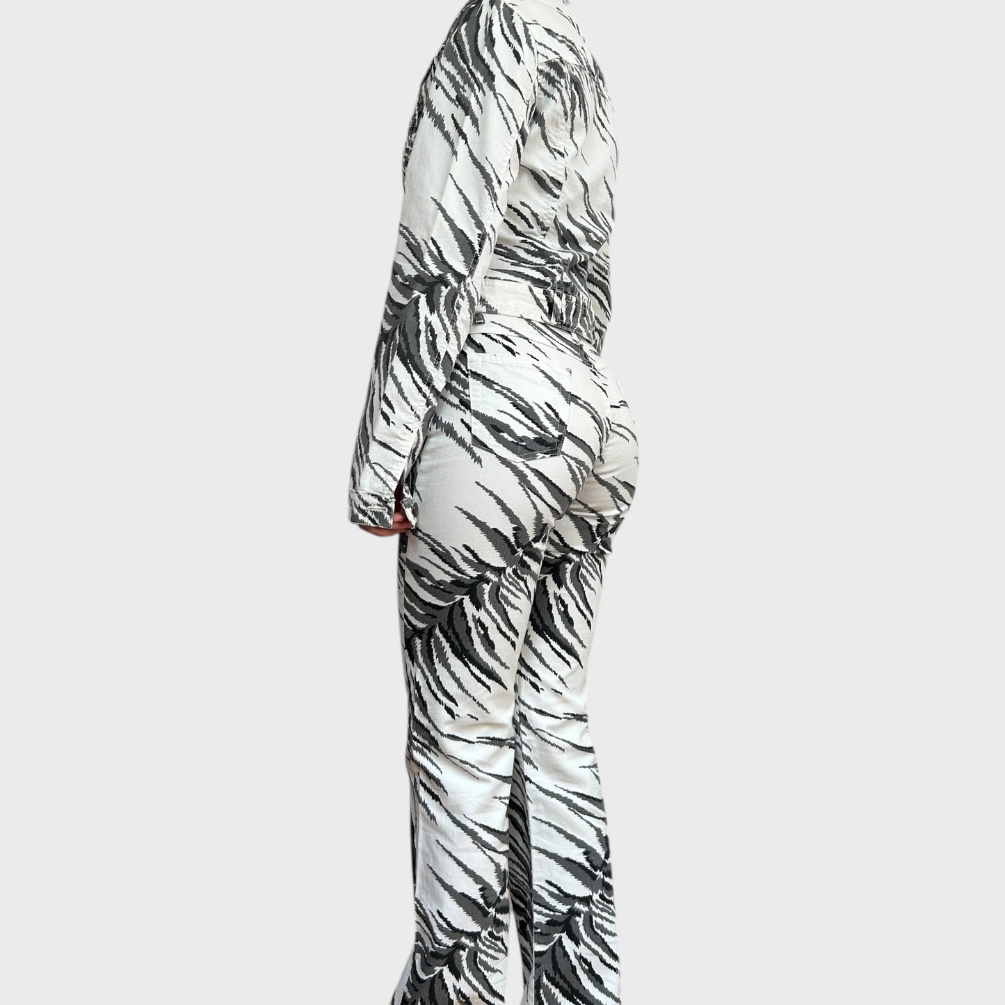 Roberto Cavalli Zebra Print Flared Trousers