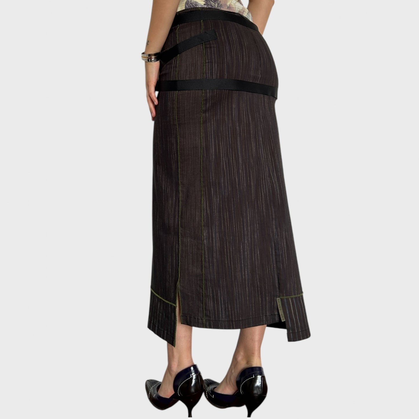 Cop Copine Wraparound Belt Midi Skirt - Size M