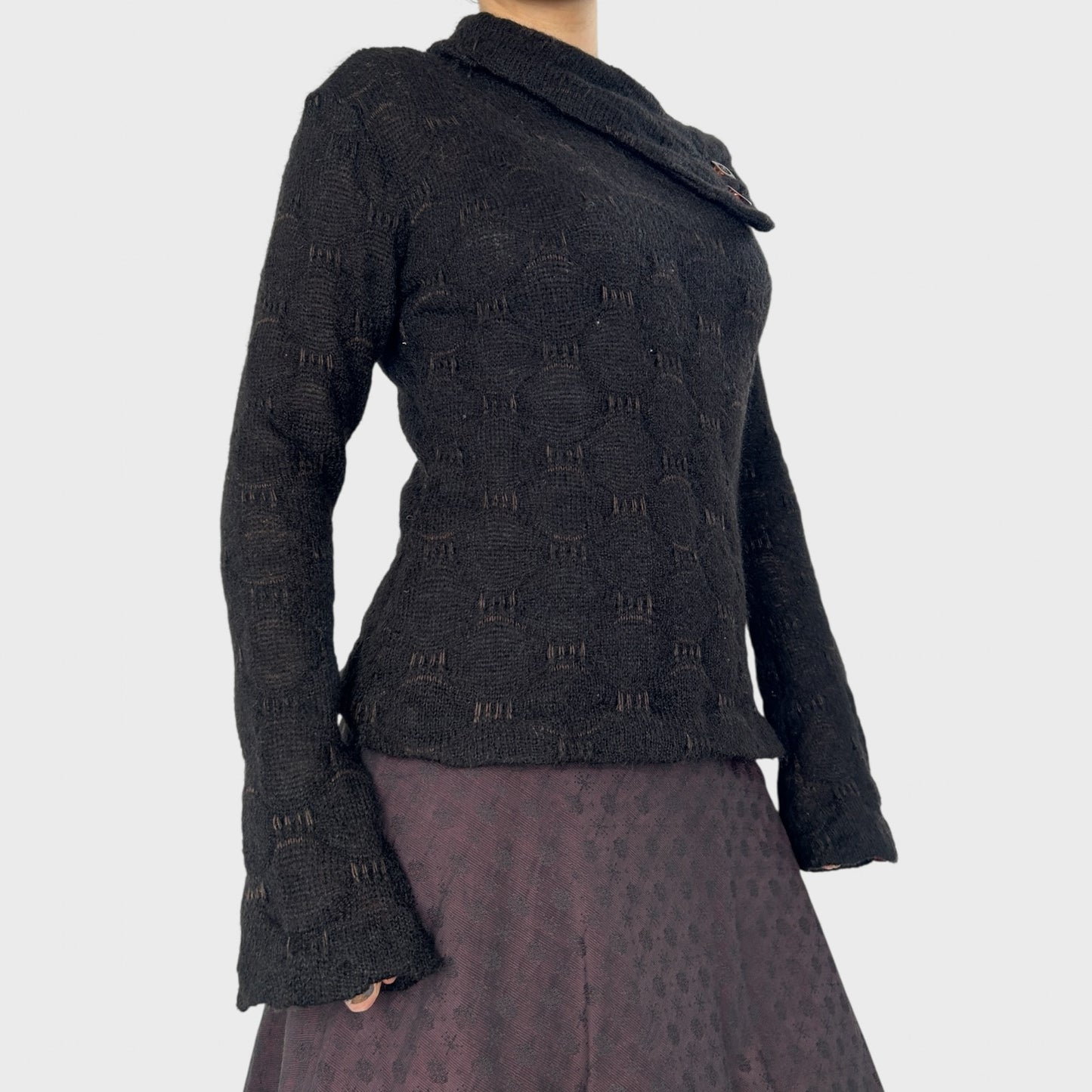 Miss Sixty Asymmetric Neckline Knit Jumper - S