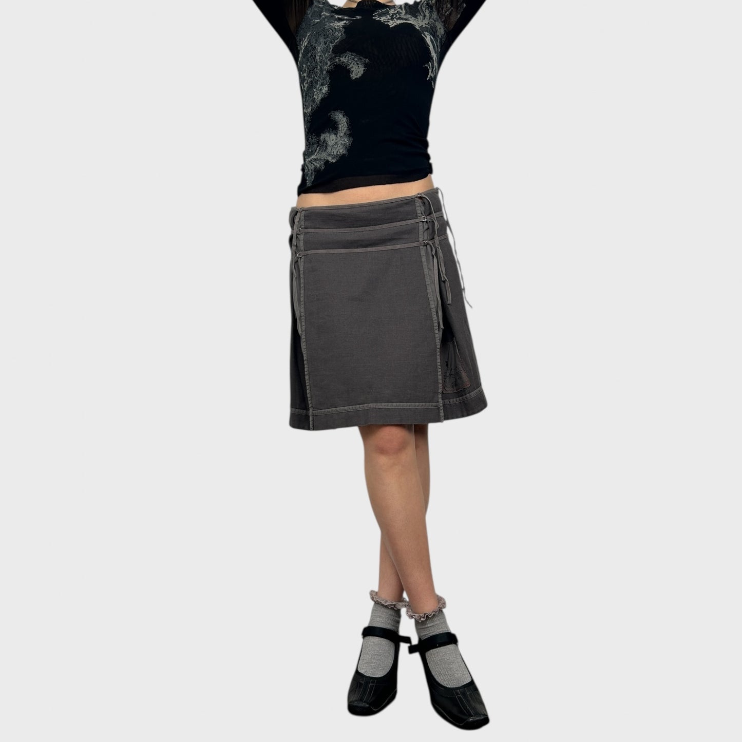 Cop Copine Tie-Front Adjustable Midi Skirt – M-XL