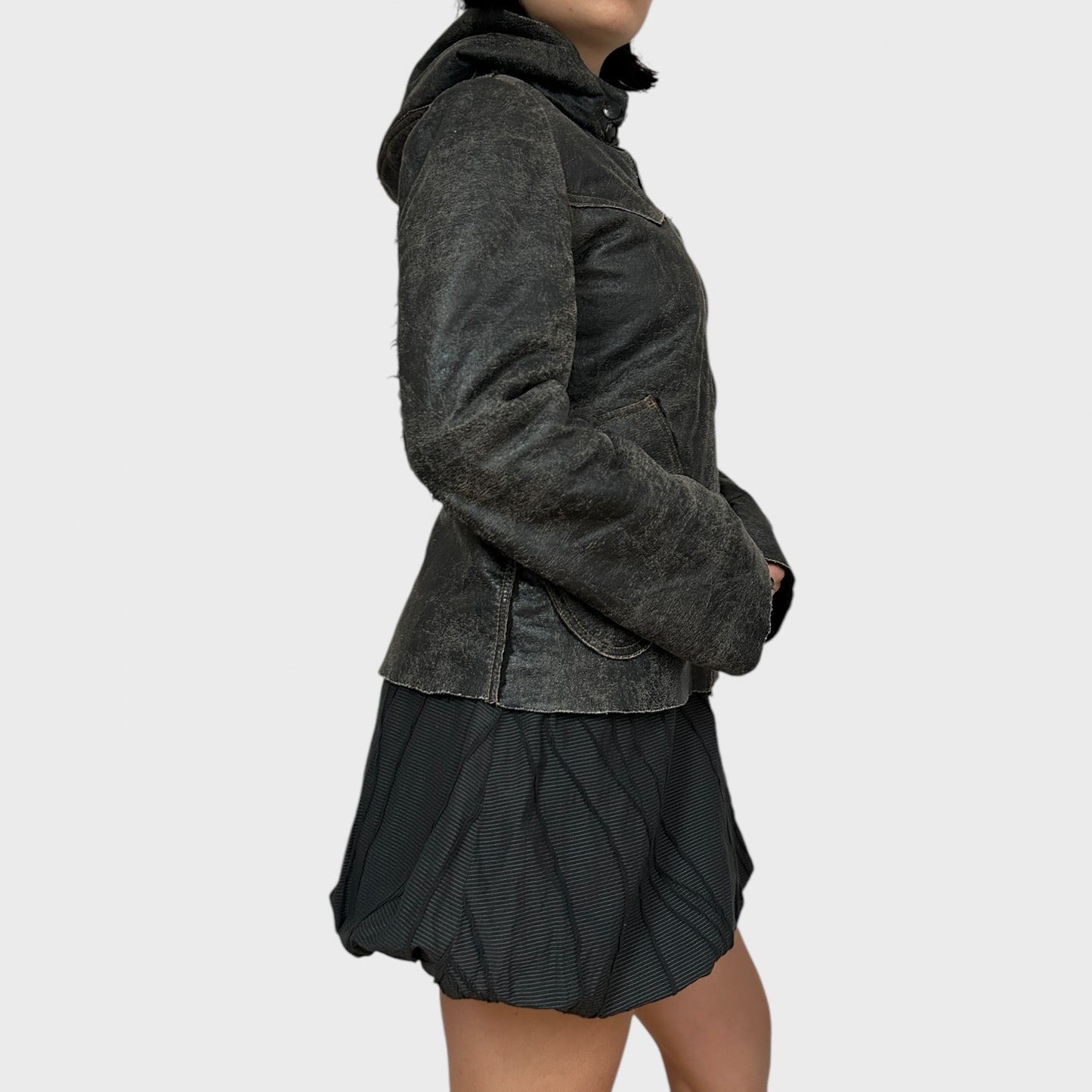 Vintage Cop Copine Leather Look Jacket