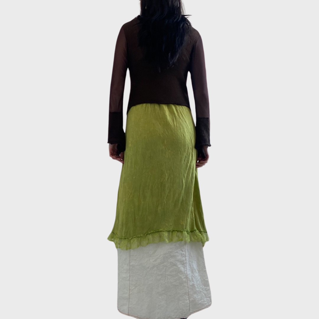 Green lacy strappy dress