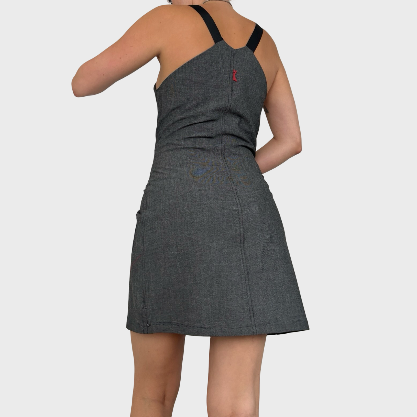 Cop Copine Grey Structured Buckle Mini Dress - S