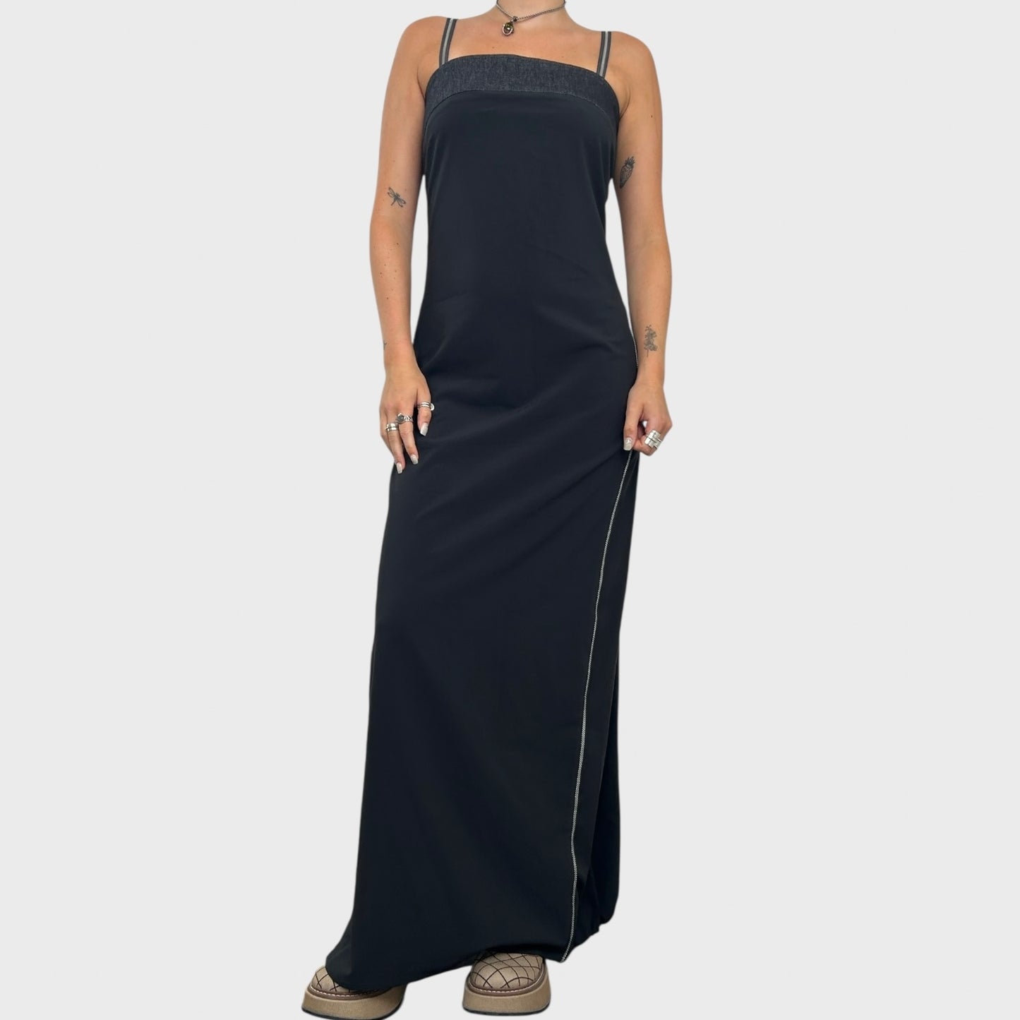 Cop Copine Bi-Material Maxi Dress - S/M
