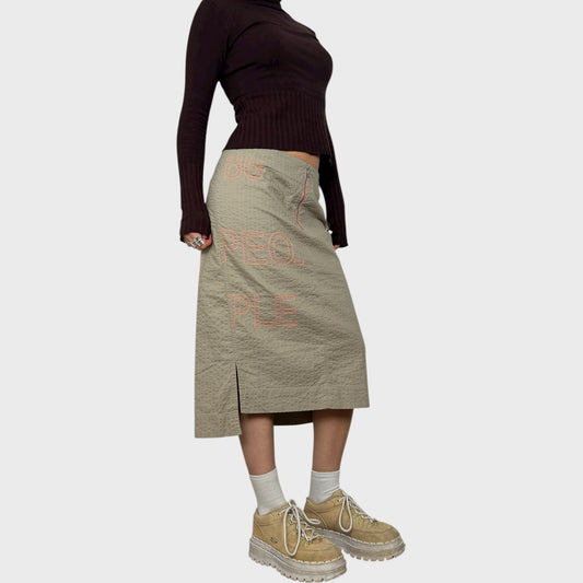 Cop Copine Graphic Midi Skirt - M