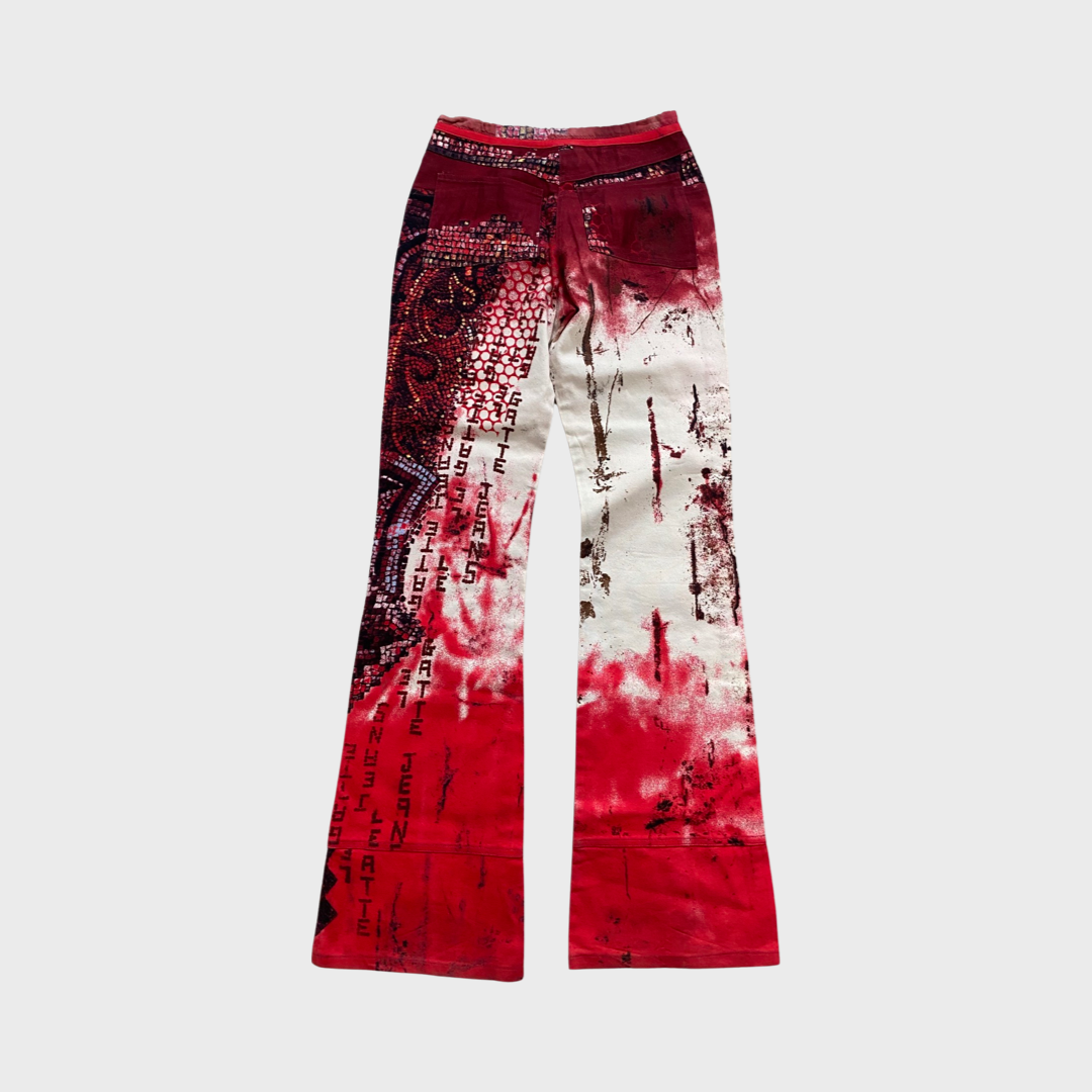 Vintage Legatte graphic print trousers