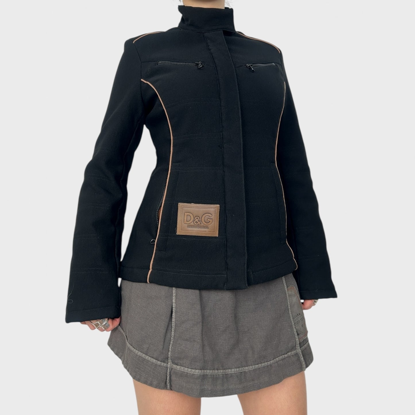 Dolce & Gabbana Black Fitted Jacket - S