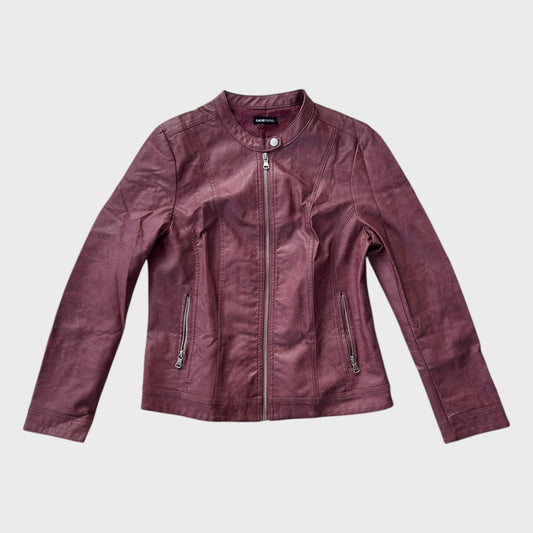 Light burgundy pleather jacket