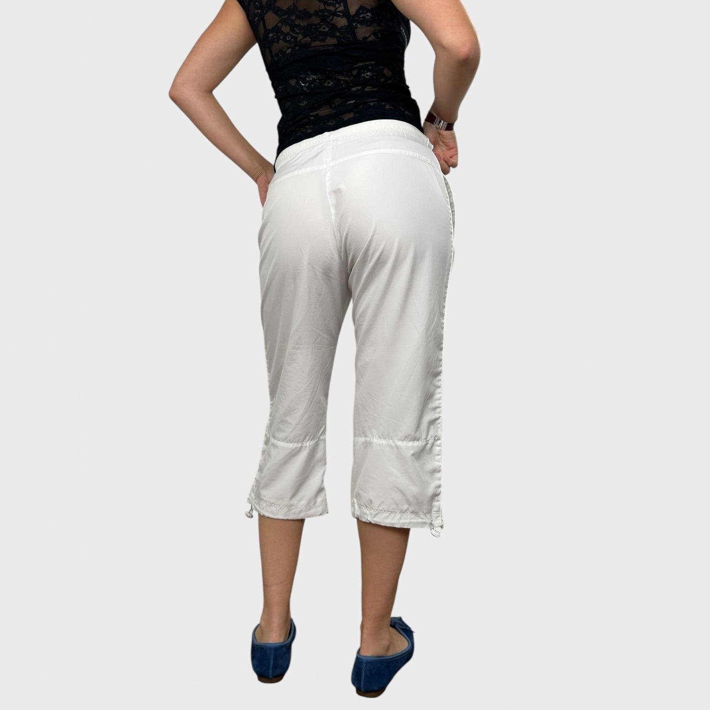 White Nike Sporty Capris - S