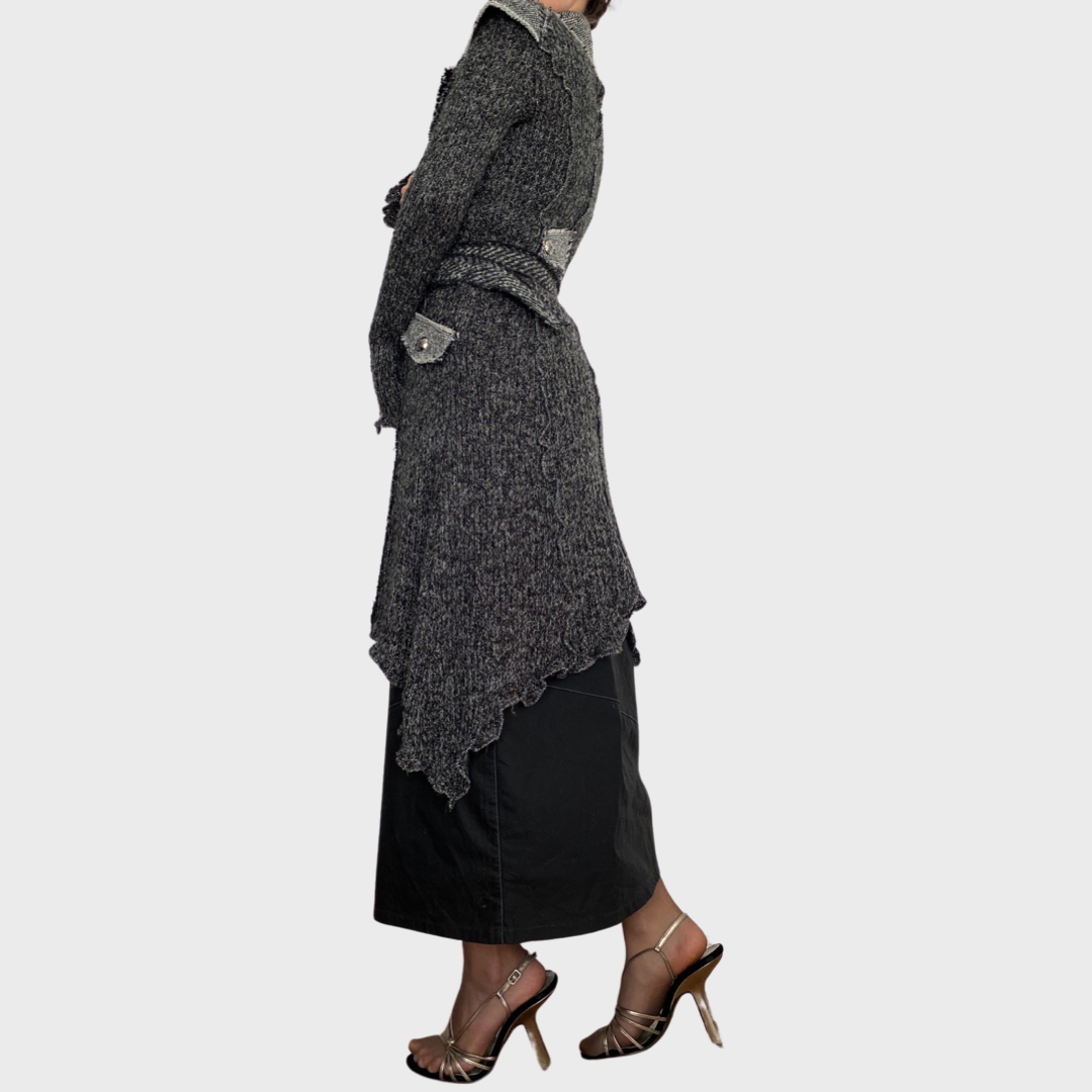 Vintage grey whimsigoth dress/cardigan