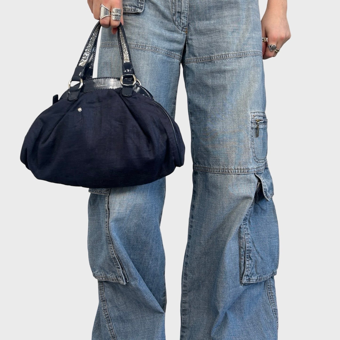 Blumarine 2000s Navy Mini Handbag