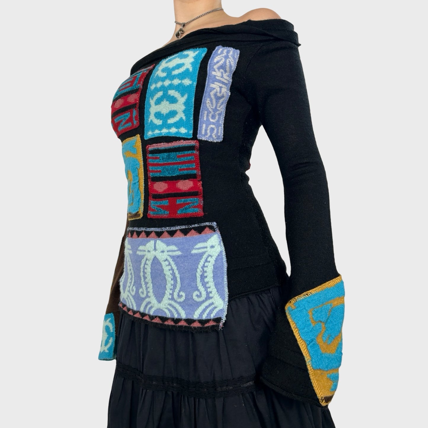 Save The Queen Graphic Print Knit Jumper - M