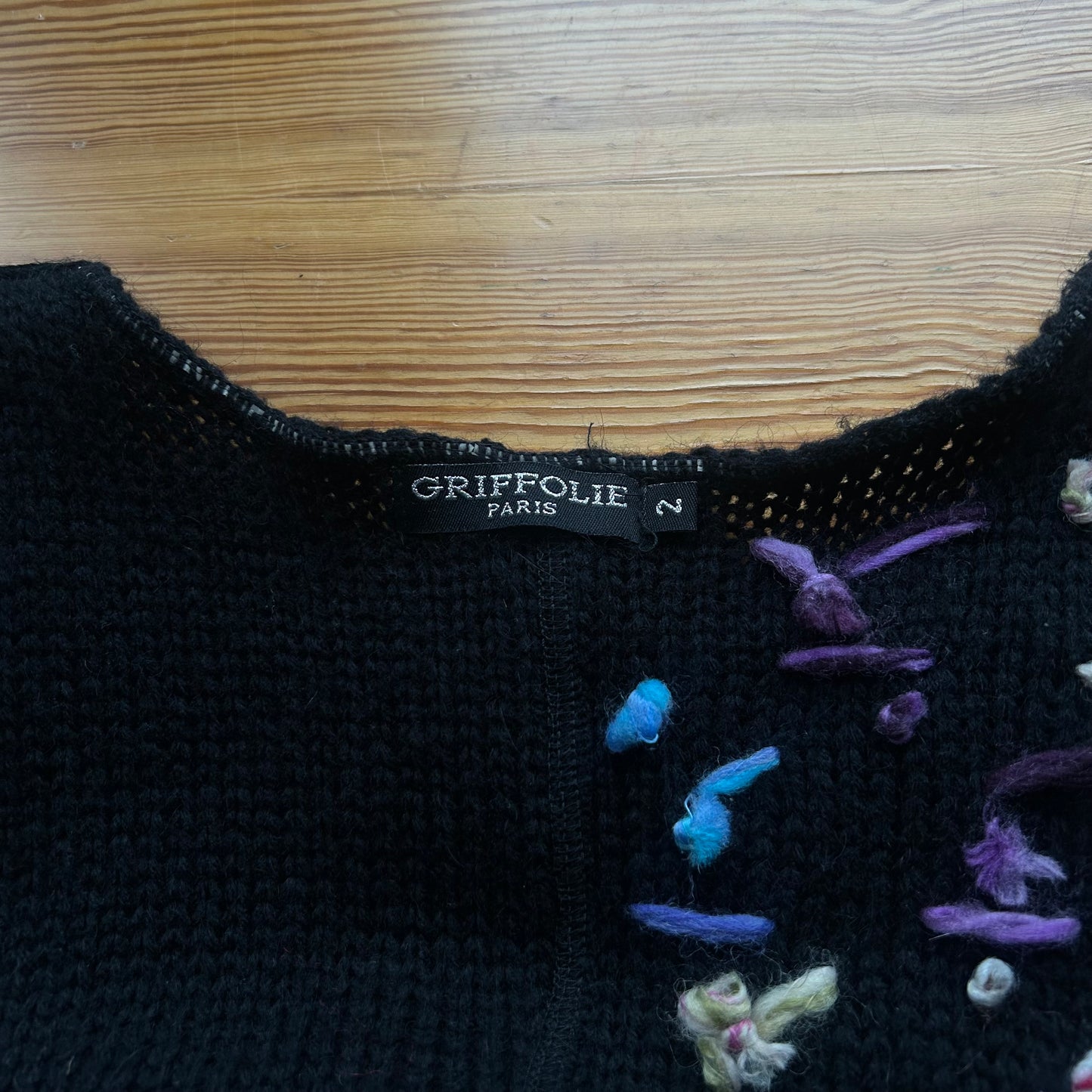 Vintage Knit Swirl Mini Dress - M