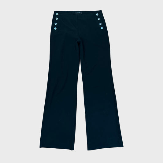 Cop Copine Wide Leg Button Trousers - L