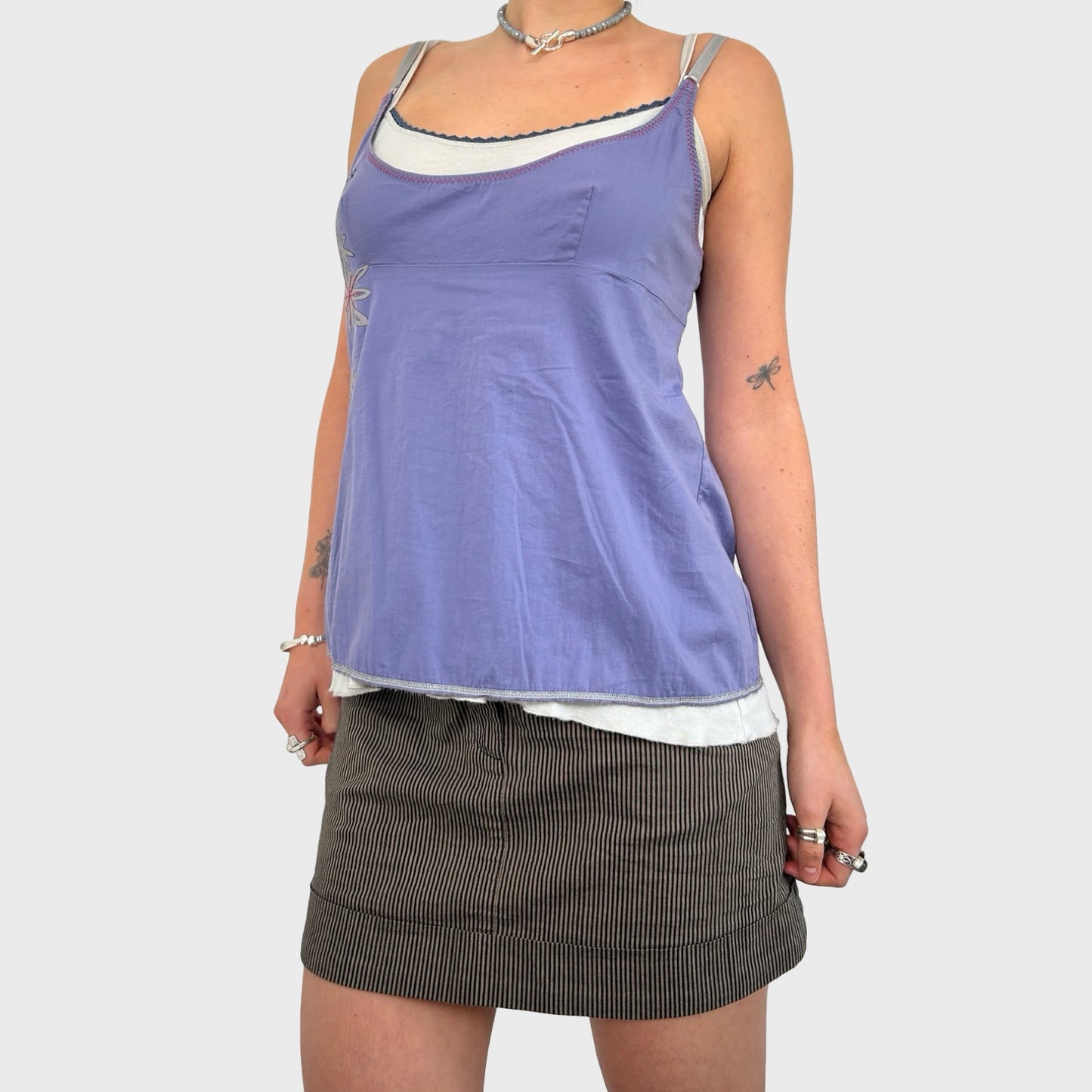 Cop Copine Lilac Double Layered Cami - M