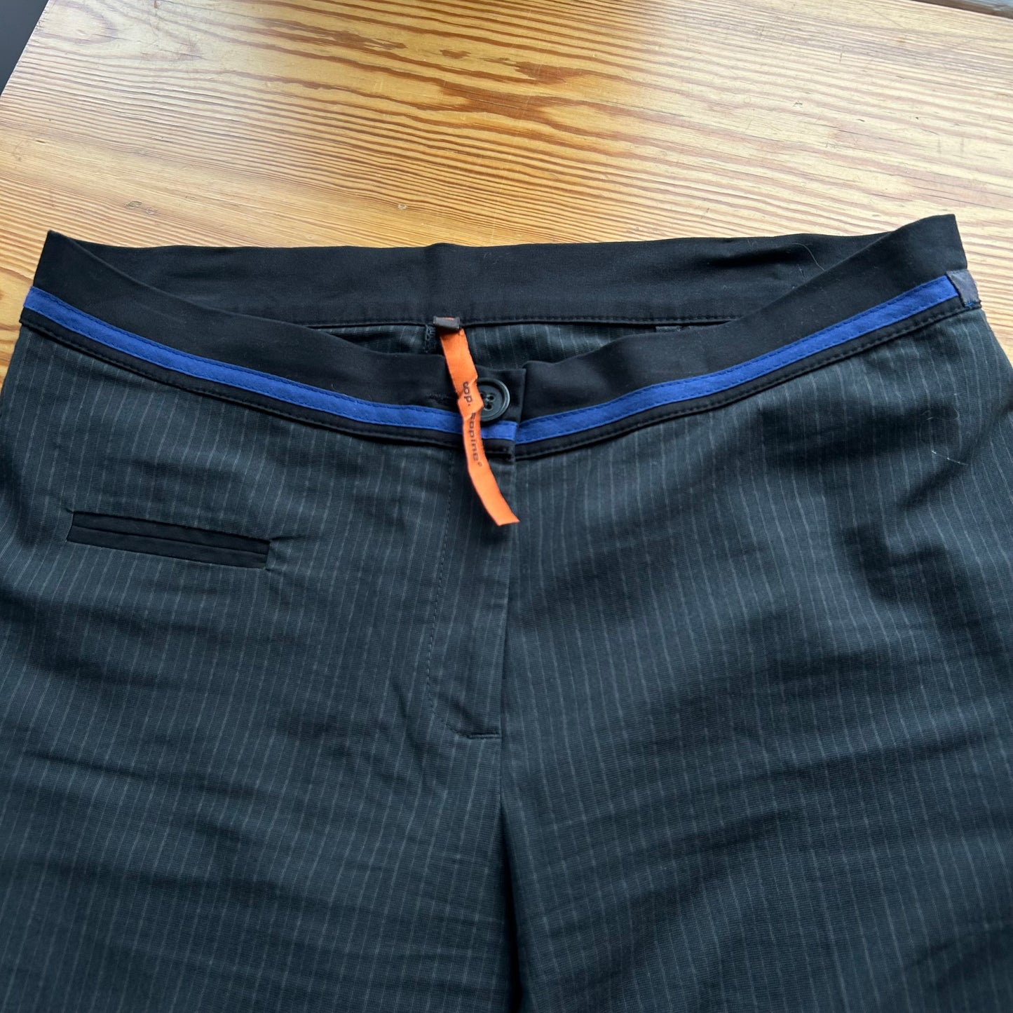 Cop Copine Pinstripe Capri Trousers - M