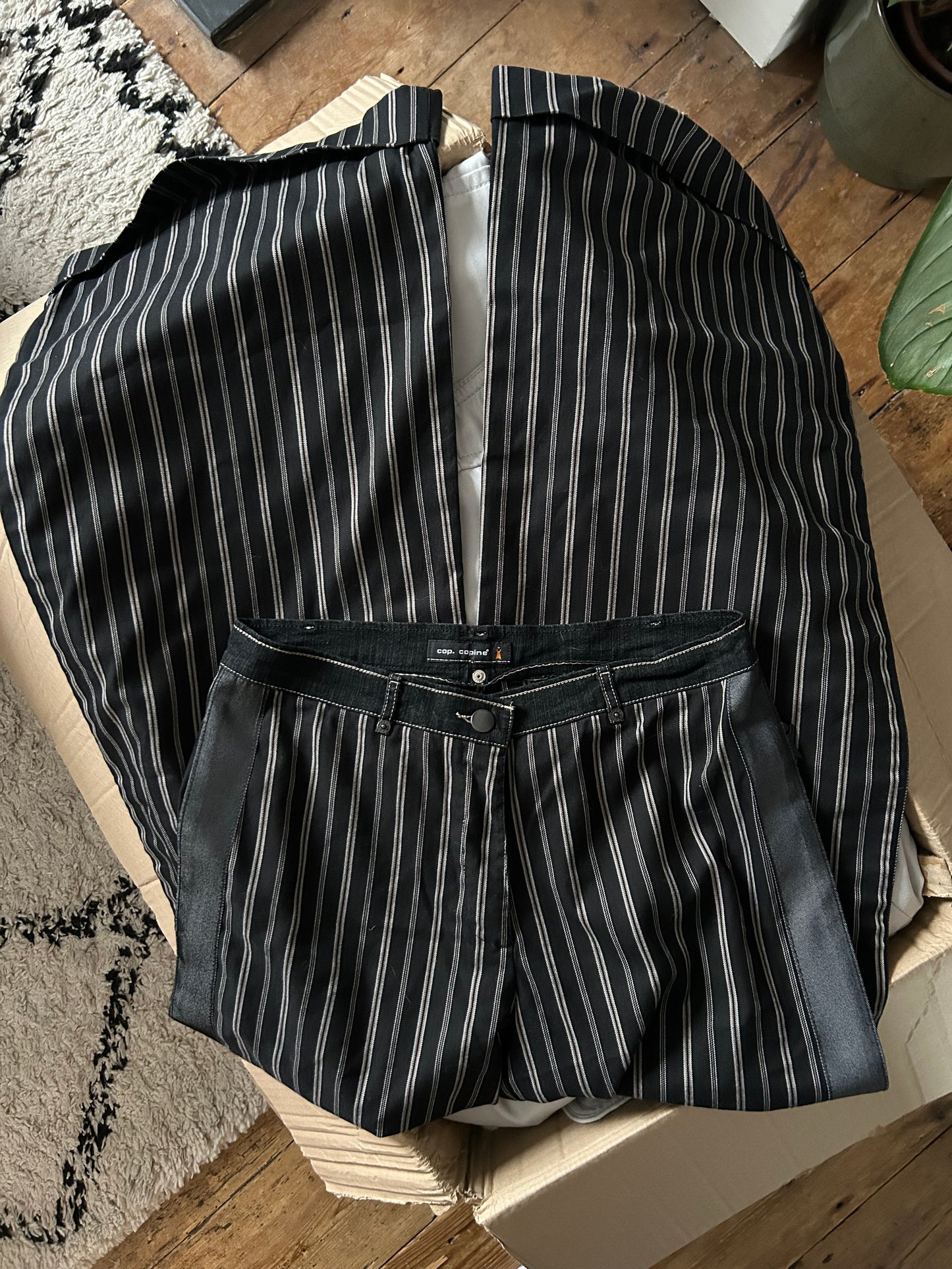 Cop Copine Wide Leg Stripe Trousers - M/L