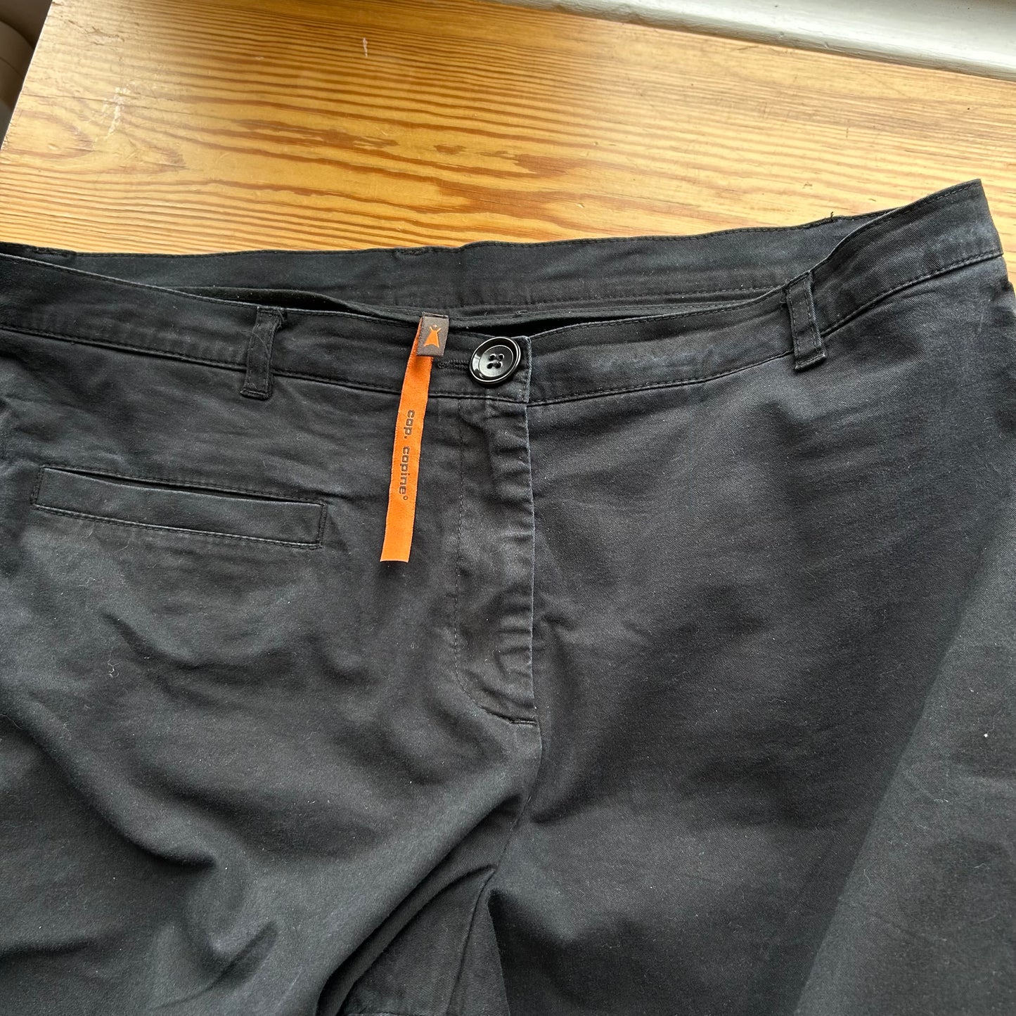 Cop Copine Wide Leg Button Capri Pants - L