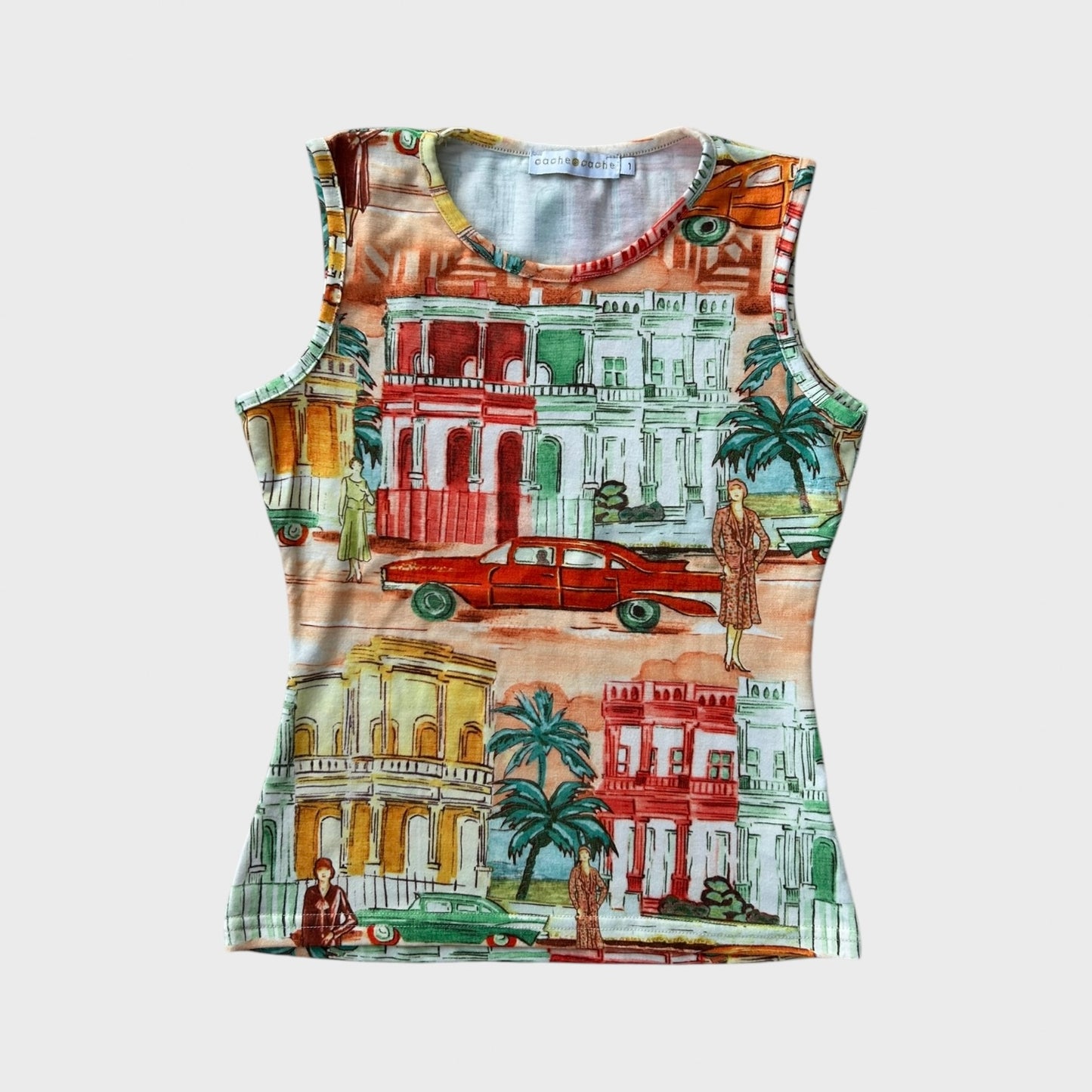 Graphic car print tank