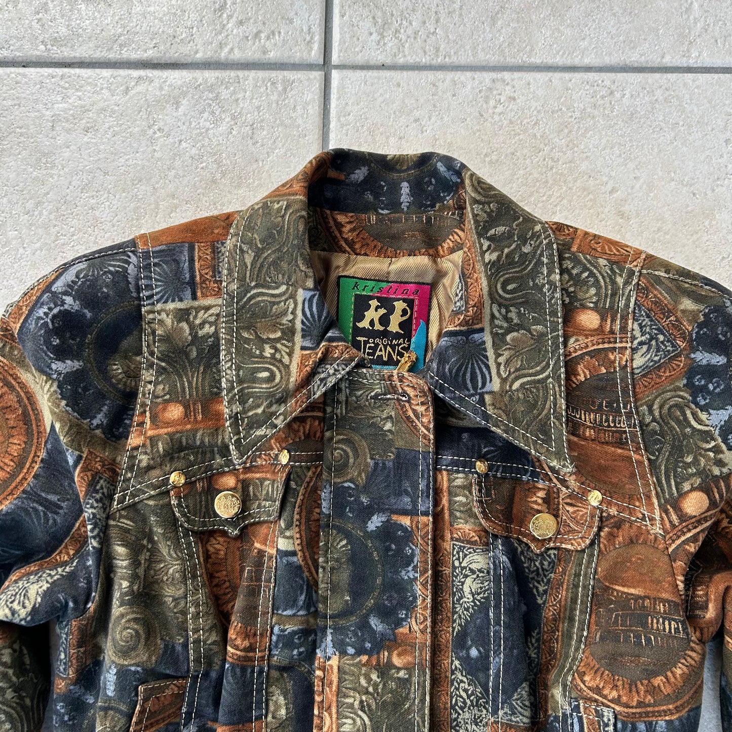 Vintage Graphic Print Jacket