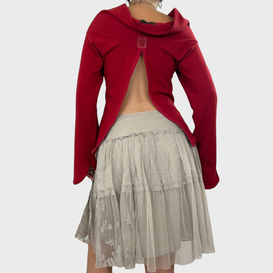 Cop Copine Red Wide Neck Jumper - S/M