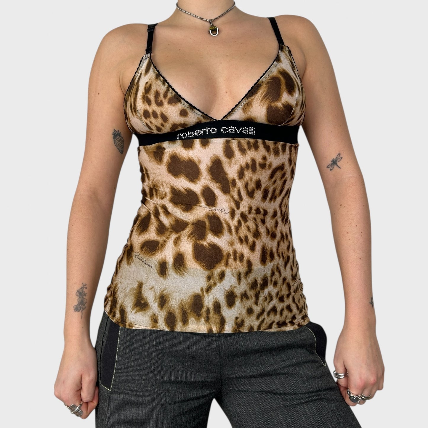Roberto Cavalli Cheetah Print Cami - XS/S