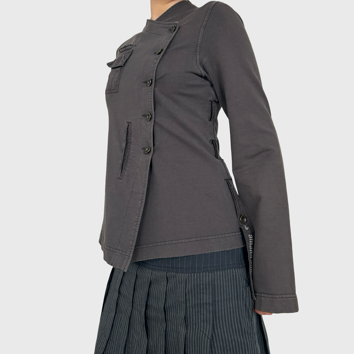 Cop Copine Asymmetric Button Jacket - M